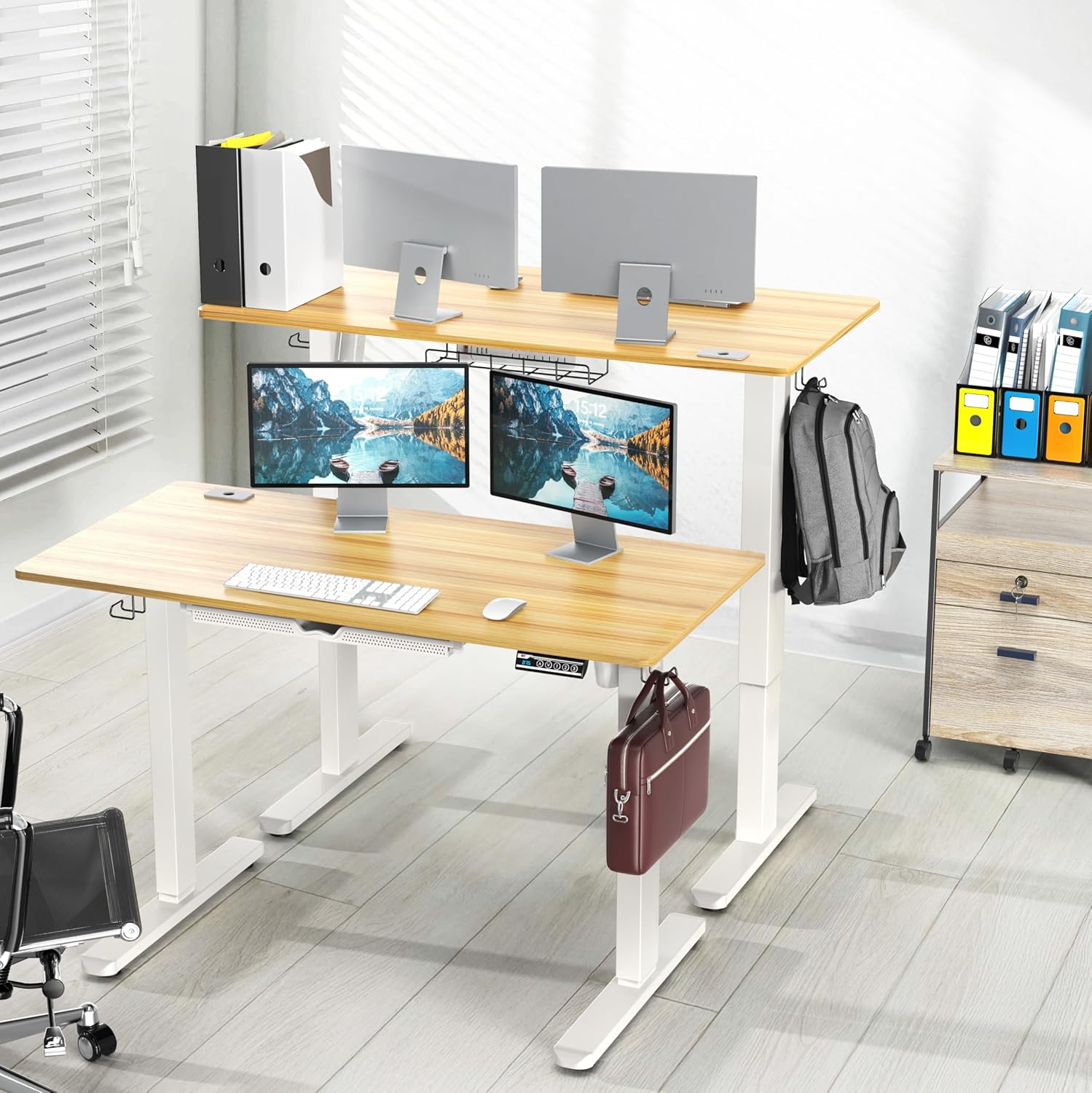 SHW 48-Inch Electric Height-Adjustable Desk