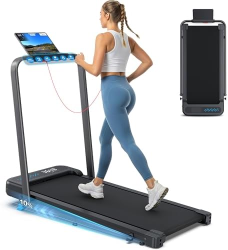WELLFIT Foldable Treadmill with Incline (350lb Capacity)